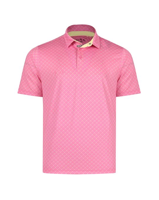 The Rusty Standard Back Nine Blend Polo Shirt Rose / Maize / Snow-Rose/Maize/Snow-XL